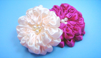 Шьем цветы из органзы