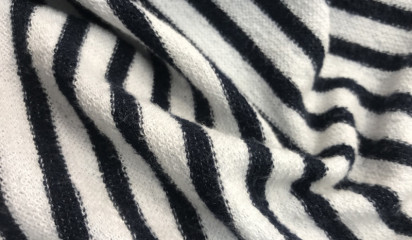 Трикотаж в сине-белую полоску ТР-327