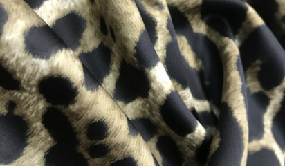 Атлас принтованный леопардовый А - 013/1