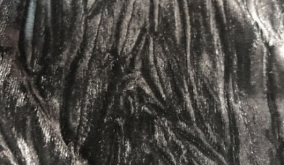 Бархат стрейч крэш черный Б- 097/1