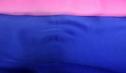 Шифон сине-розовый переходной натуральный Ш-163/1