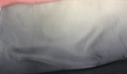 Шифон розово-серый переходной натуральный  Ш-163/4