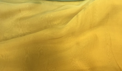 Шифон желто-зеленый переходной натуральный Ш-163/5