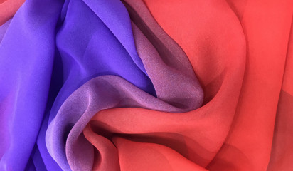 Шифон розово-фиолетовый переходной Ш - 121