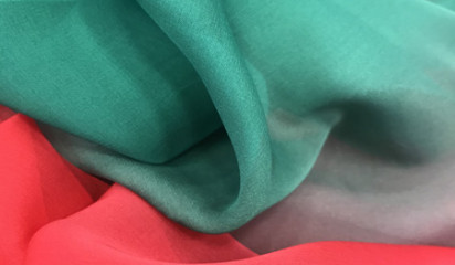 Шифон красно-зеленый переходной Ш - 121/5