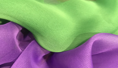 Шифон салатово-фиолетовый переходной Ш - 121/9