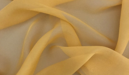 Шифон натуральный желтый Ш-093/5