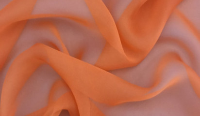 Шифон натуральный оранжевый Ш-093/6