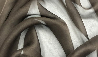 Шифон натуральный коричневый Ш-093/10