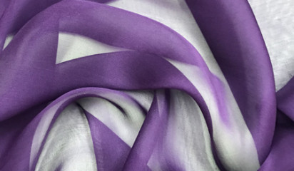Шифон натуральный фиолетовый Ш-093/15