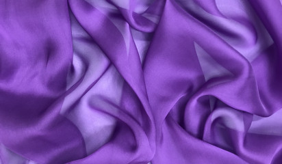 Шифон натуральный фиолетовый Ш-093/19