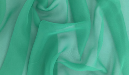 Шифон натуральный зеленый Ш-093/20