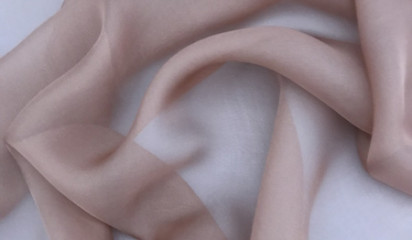 Шифон натуральный пудровый Ш-093/31