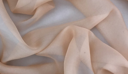 Шифон натуральный пудровый Ш-093/32