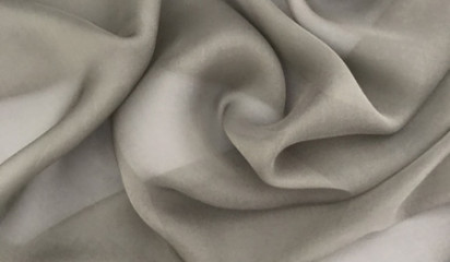 Шифон натуральный серый Ш-093/34