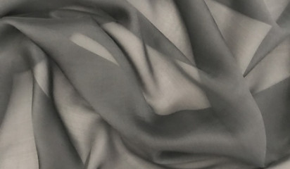 Шифон натуральный серый Ш-093/35