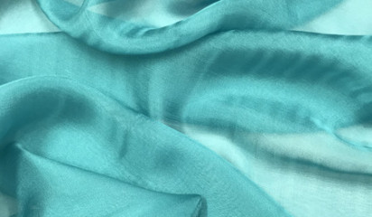 Шифон натуральный голубой Ш-093/36