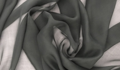 Шифон натуральный черный Ш-093/50