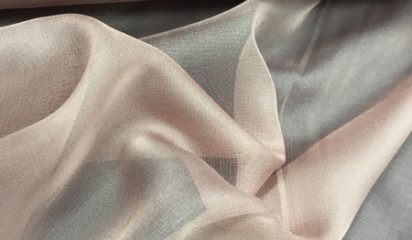 Шифон шелковый искусственный пудровый Ш-094/68