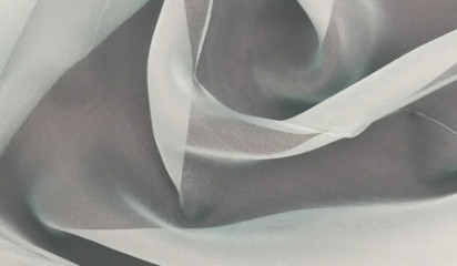 Шифон шелковый искусственный  голубой Ш-094/17