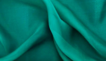 Шифон шелковый искусственный зеленый Ш-094/29