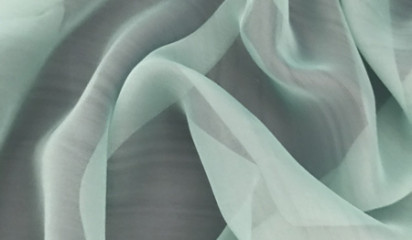 Шифон шелковый искусственный мятный Ш-094/32