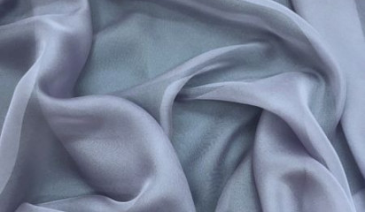 Шифон шелковый искусственный лавандовый Ш-094/50