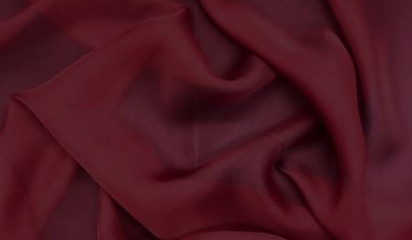 Шифон шелковый искусственный красный Ш-094/51