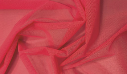 Сетка-стрейч неоновый  коралловый С-132/3