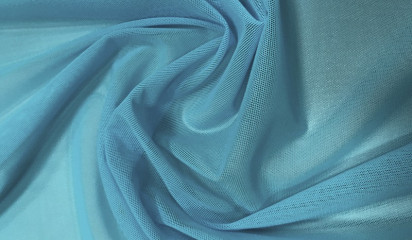 Сетка-стрейч голубая  С-132/6