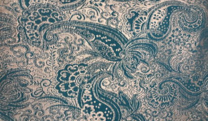 Парча голубая с серебром ПР - 058