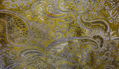 Парча желтая с серебром ПР-062/16