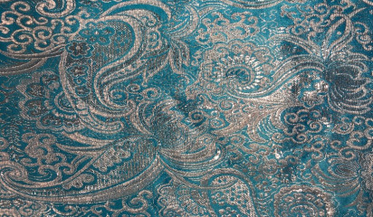 Парча голубая с серебром ПР-062/20