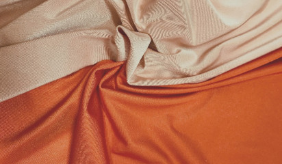 Трикотаж "Лайкра"двусторонний оранжевый Л - 036/36
