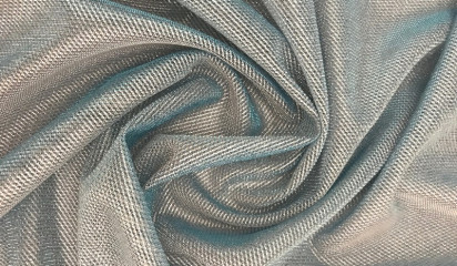 Сетка декоративная с люрексом голубая С-388/1