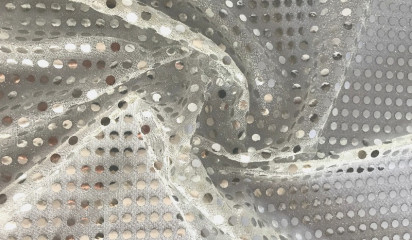 Сетка блесточная с пайетками белая БЛ-001/1