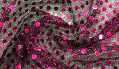 Сетка блесточная с пайетками фуксия БЛ-001/12