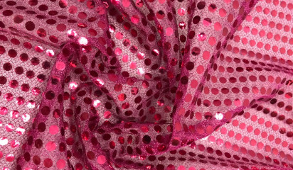 Сетка блесточная с пайетками фуксия БЛ-001/14