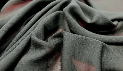 Шифон искусственный черный Ш-001/2