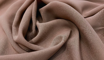 Шифон искусственный кофейный Ш-001/6