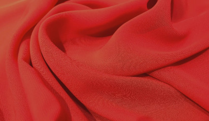 Шифон искусственный красный Ш-001/22