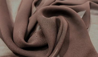 Шифон искусственный коричневый Ш-001/25