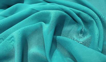 Шифон искусственный бирюзовый Ш-001/26