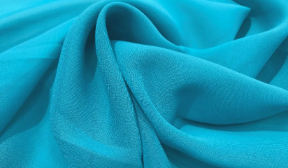 Шифон искусственный голубой Ш-001/27