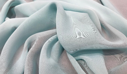 Шифон искусственный голубой Ш-001/28