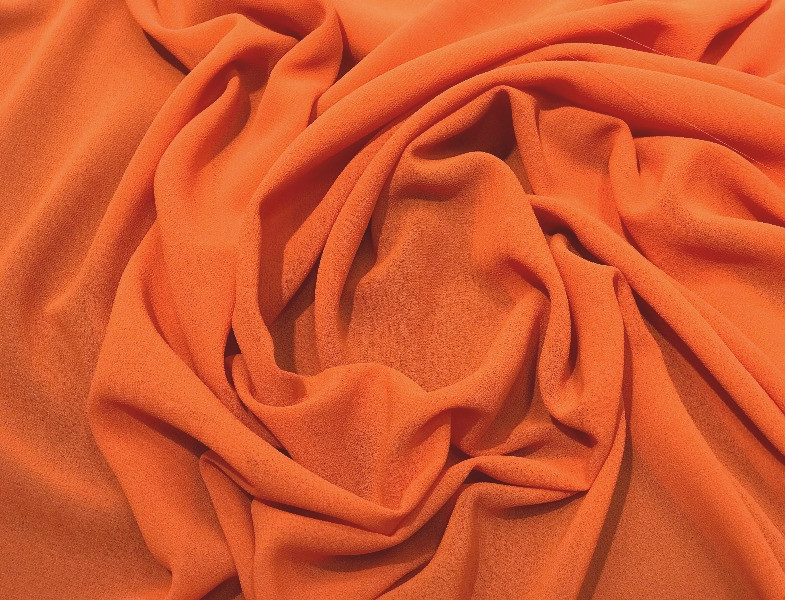 Шифон искусственный оранжевый КШ-020/011