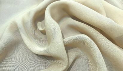 Креп-шифон искусственный бежевый Ш-192/003