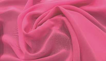 Креп-шифон искусственный розовый Ш-192/006