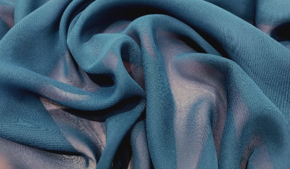 Креп-шифон искусственный морская волна Ш-192/015