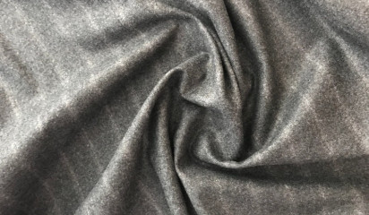 Костюмная ткань серая в полоску КМ - 52800